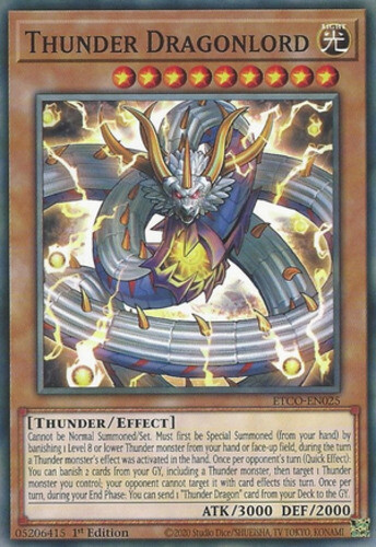 Thunder Dragonlord - ETCO-EN025 - Common - 1st Edition x3 - Near Mint