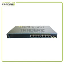 WS-C2960-24TT-L V11 Cisco Catalyst 2960 24-Port Ethernet Managed Switch W/O Ear