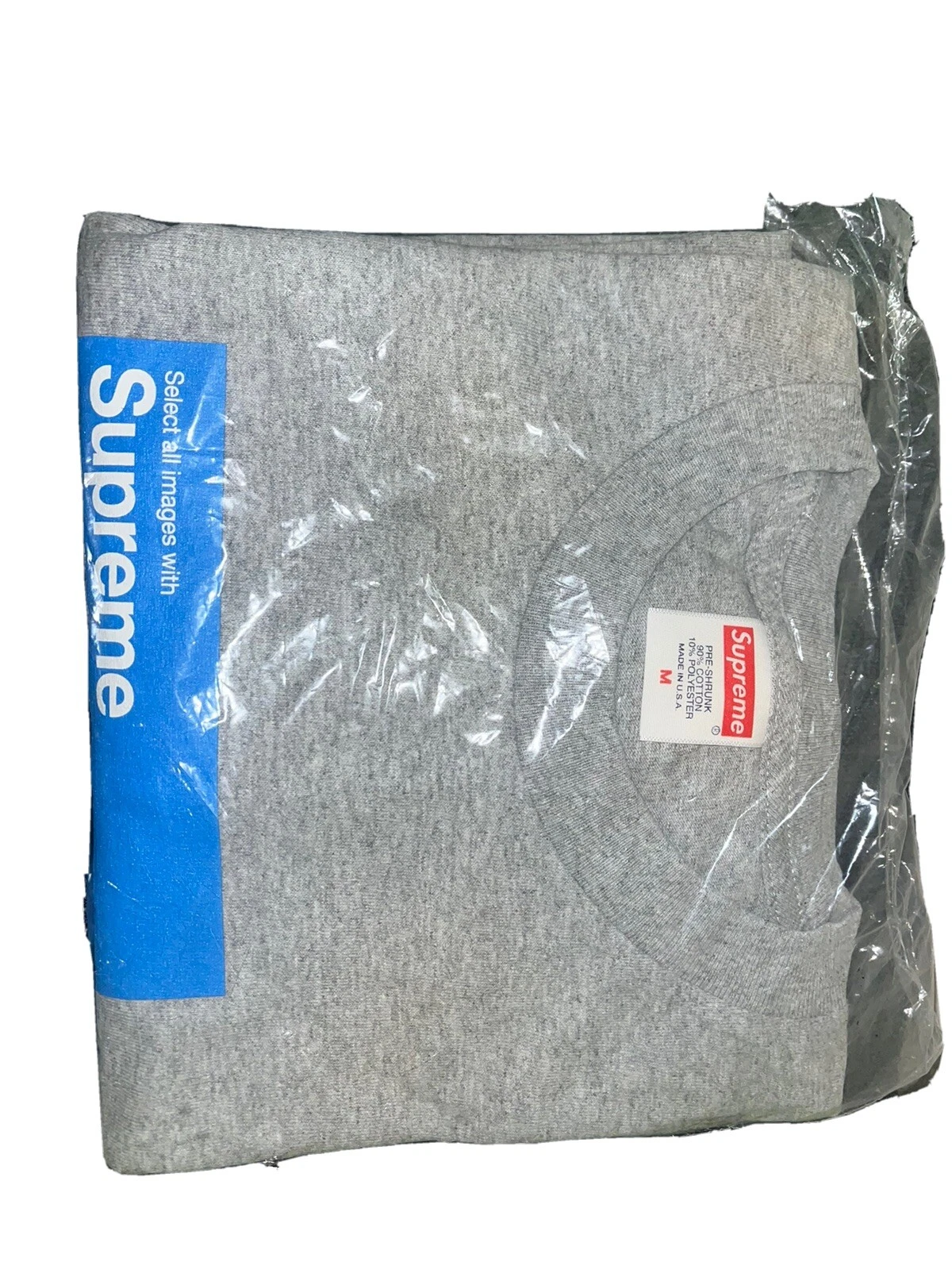 t shirt suprême gris moyen