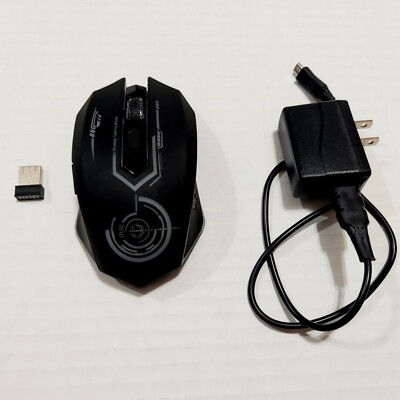 UHURU 2.4G Wireless Rechargeable Gaming Mouse Mice with 6 buttons WM-02Z Tested 