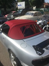Mazda Mx5 MK1 - Burgundy - Mohair Hood Soft Top with Plastic Window