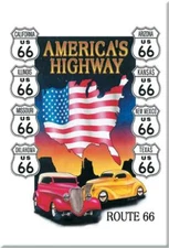 NEW 2" x 3" US ROUTE 66 - AMERICA'S HIGHWAY Refrigerator Magnet