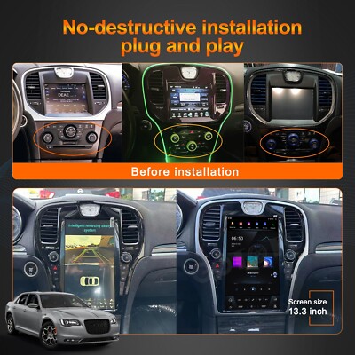For Chrysler 300c 300s 2011-2019 Car Radio Tesla Screen 2din Stereo Receiver  