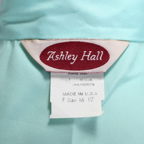 Blusa Ashley Hall vintage para mujer talla 16 como nueva manga larga pintucks cuello alto - Imagen 7 de 7
