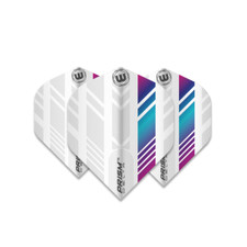 Winmau Prism Delta Standard Dart Flight - White with Pink, Blue, Purple Gradient