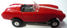 Johnny Lightning TJet Red Shelby Cobra w/white Stripes HO Slot Car running