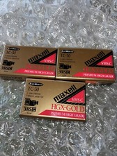 Lot Of 3 Maxwell TC-30 HGX Gold VHS-C Video Camcorder Tape Premium High Grade