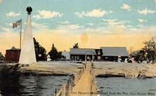 Fair Haven Massachusetts Fort Phoenix Water front antique pc DD7995