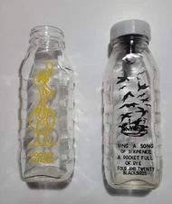 Vintage Samuel Callet Co. Goose Gander/Six Pence Glass Bottles Circa 1960-1970