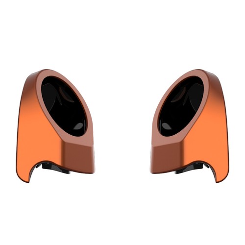 Scorched Orange 6.5 inches Speaker Pods Fits Advanblack & Harley King Tour Pack - Foto 4 di 9