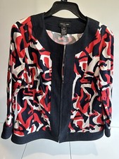 Focus 2000 Women’s Multicolor Denim Jacket Full Zip Size 12p
