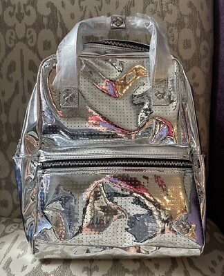 Limited edition shiny silver Disney backpack. NEVER USED Disney | Bags | Limited Edition Shiny Silver Disney Backpack  main image 3