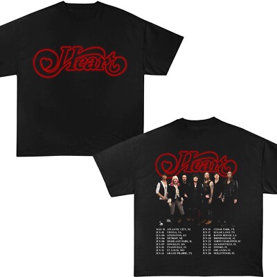 Heart Band TShirt, Vintage 70s 80s 90s Rock Tee, Classic Tour