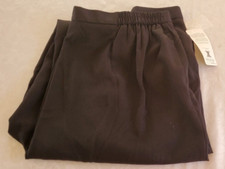 NWT Worthington Black Flat Front Cropped Dress pants Size 26W
