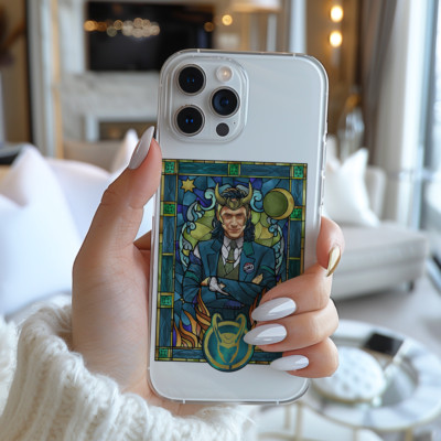 Marvel Loki Buntglas Portrait Loki Comic Buch Handyhülle AC411