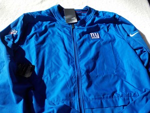 NWT Nike Standard fit zippered jacket, mens M, XL, blue, $100, NY Giants | eBay