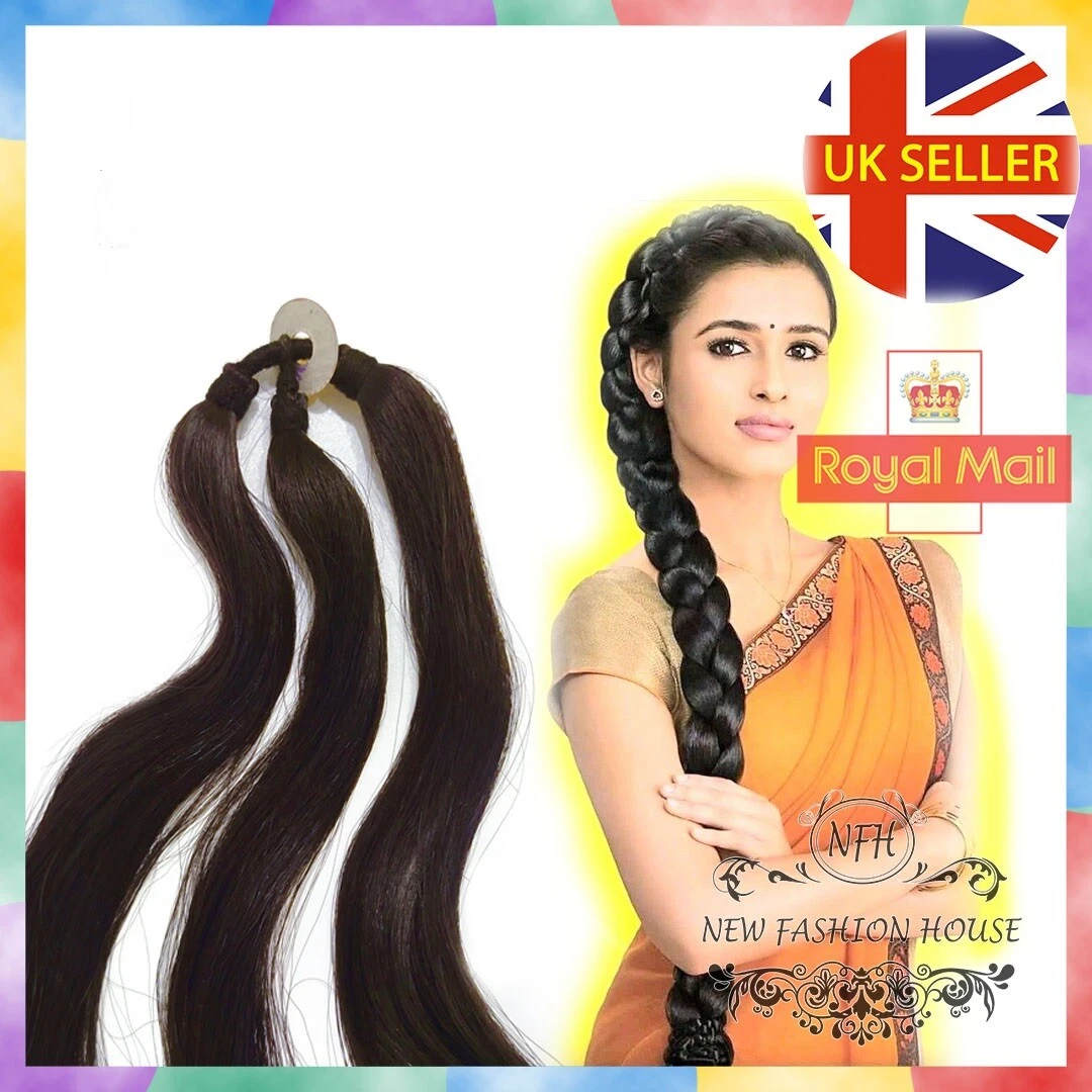 Indian Braid Hair Extension Choti Parandi Guth Three Strand Wedding Hairstyle