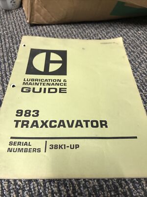 CAT CATERPILLAR 983 TRAXCAVATOR TRACK LOADER LUBE AND MAINTENANCE S/N 38K1-764