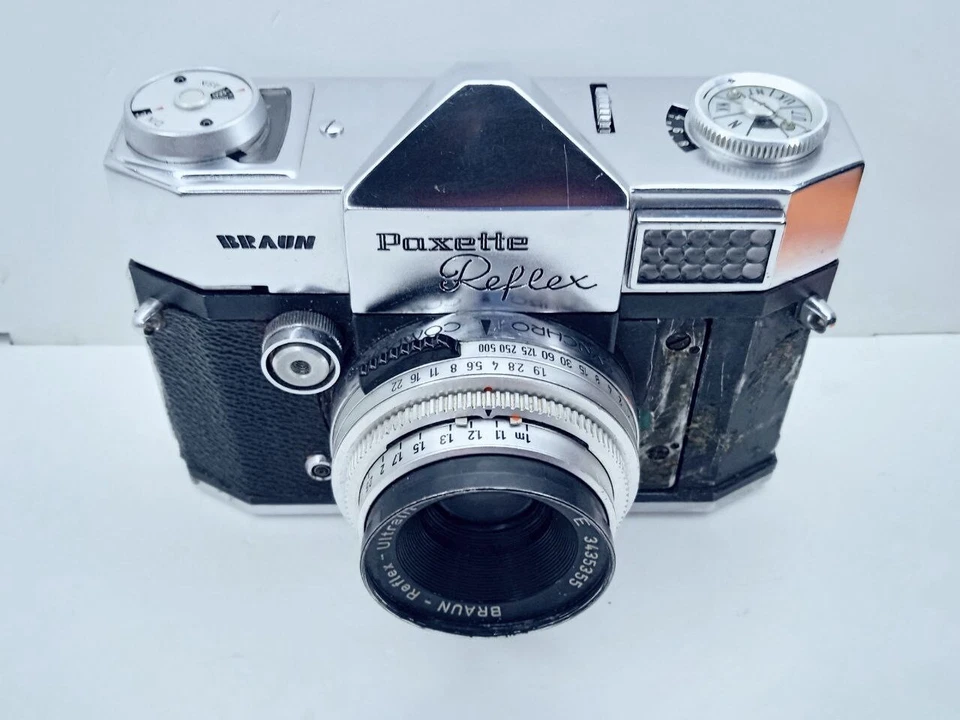 Cámara fotográfica Braun Paxette Reflex 35 mm SLR de colección con lente Ultralit 50 mm f/2,8 Foto 3 de 4