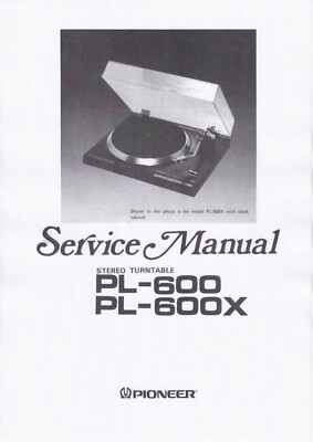 Service Manual-Anleitung für Pioneer PL-600 