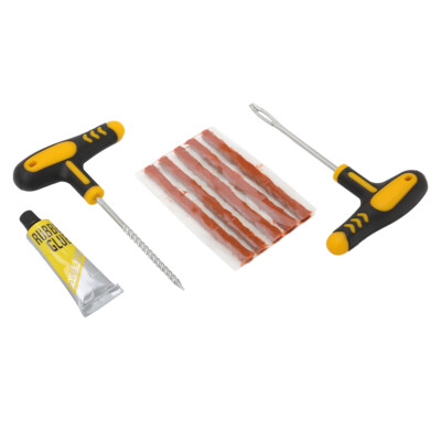 Car Tubeless Tire Puncture Repair Plug Repairing Kits Needle Patch Fix Tools Kit