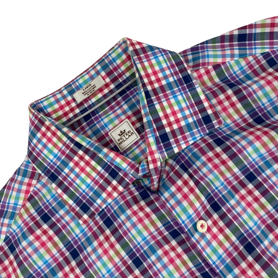 Camisa de vestir Peter Millar cuello extendido para hombre L Foto 3 de 3