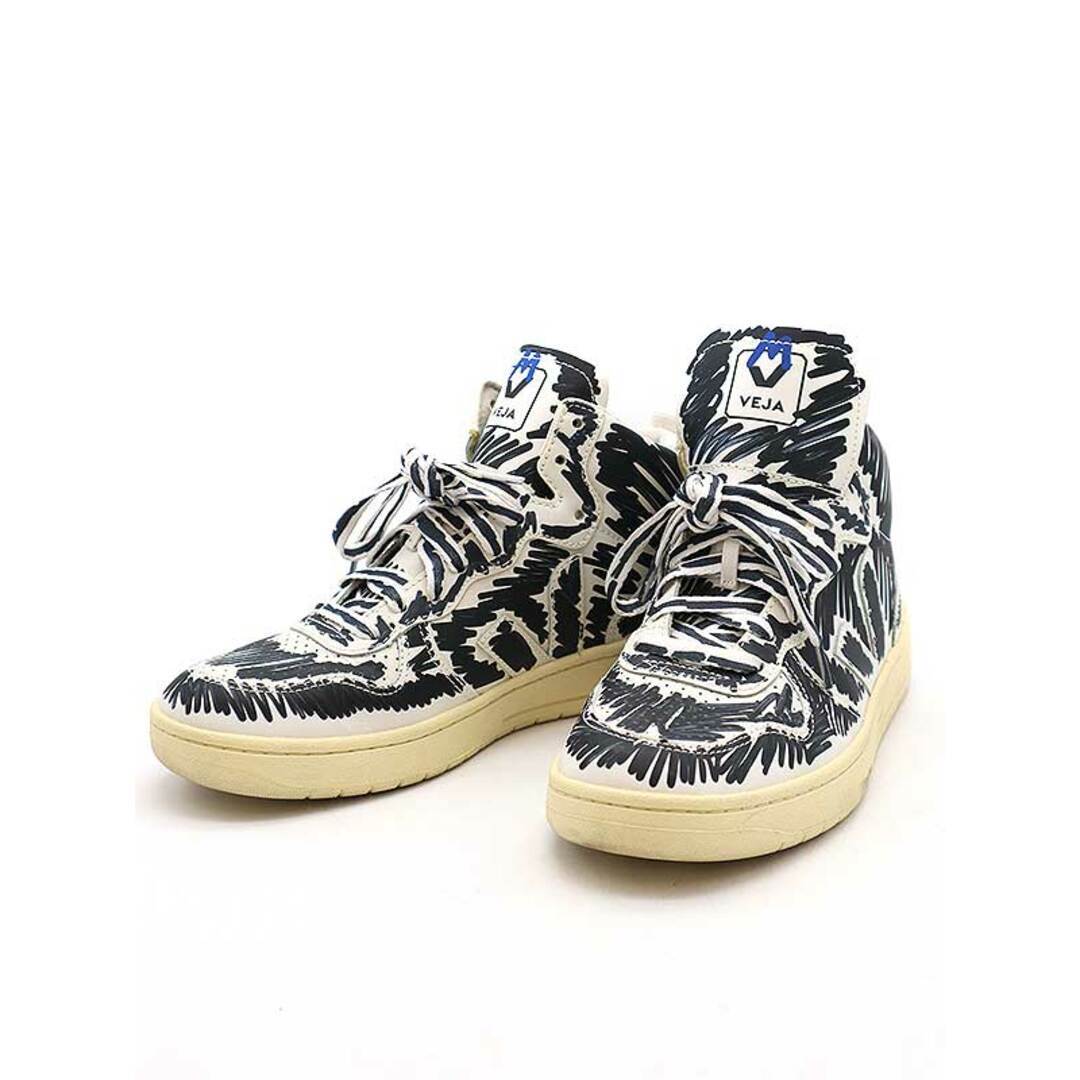 MARNI x VEJA Beja V-15 Graffiti Print High Top Sneakers Black 