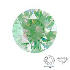 Round Shape Imitation Peridot Faceted Gemstone Sized 16 mm