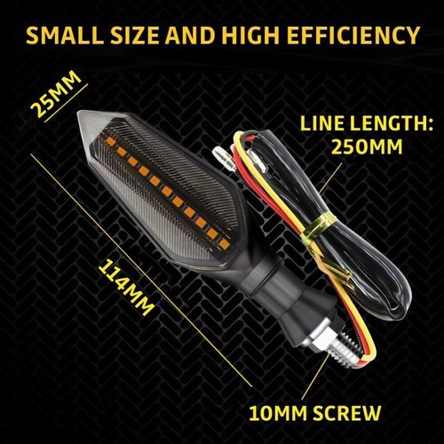 LED Turn Signal Sequential Flowing Brake Lights For Motorcycle Yamaha MT07 FZ-09 - Picture 10 of 11