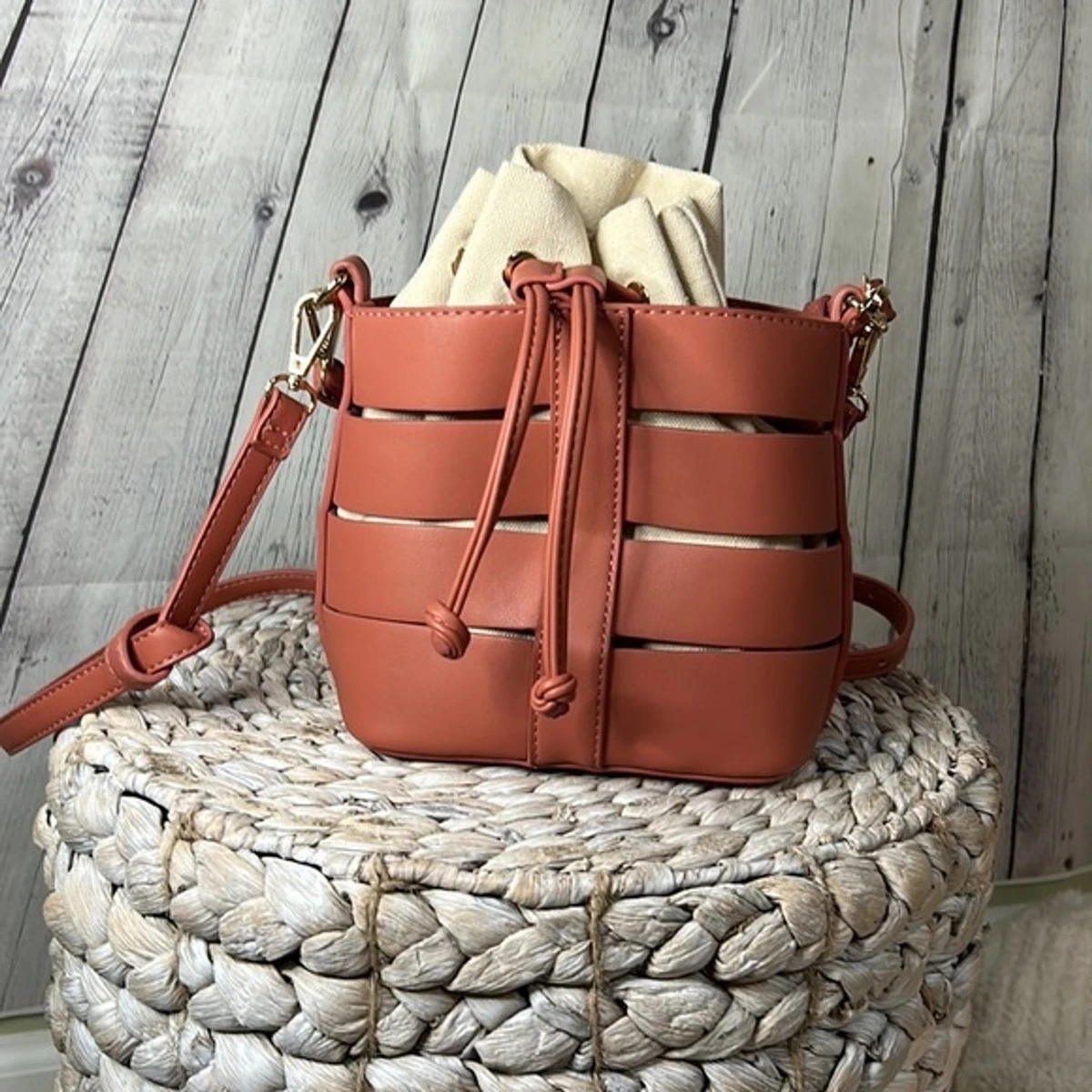 Madison Leather Bucket Bag