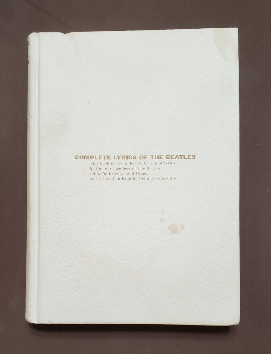Complete Lyrics Of The Beatles Japanese Text shinko Music
