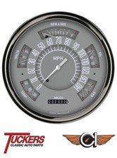 1949-50 Ford 49 Car Shoebox Gray Series Gauge Cluster Classic Instruments Fc49g