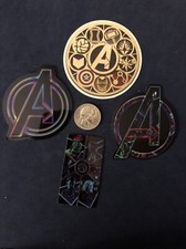 Marvel Super Hero / Avengers Lot Of 4 Stickers Larger Size. - New
