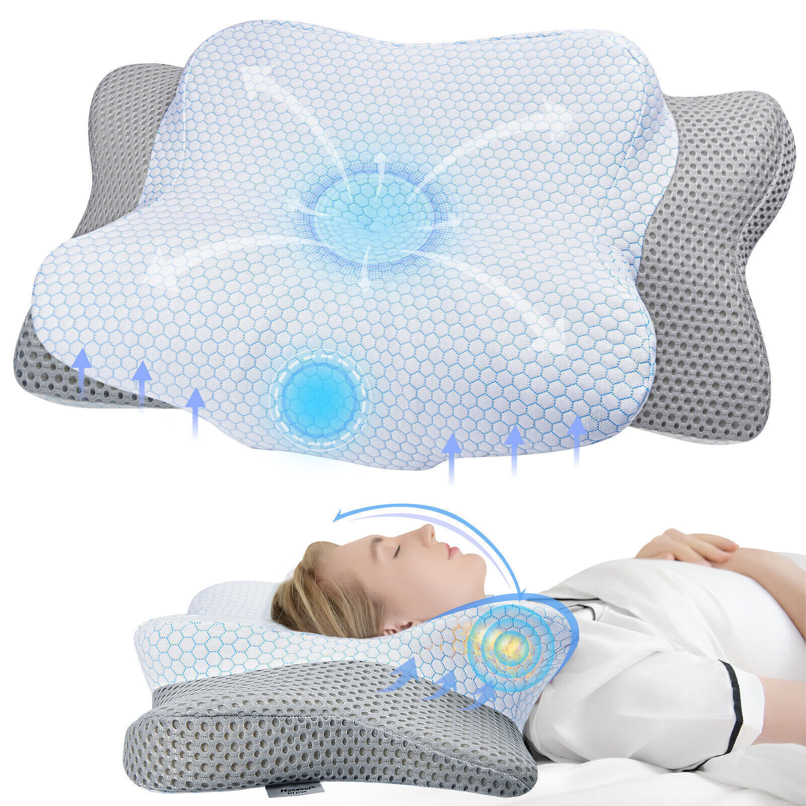 Orthopedic Memory Foam Cervical Pillow for Neck Pain Relief and Support  