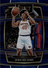2021-22 Panini Select Jericho Sims #87 Blue Prizms New York Knicks 4D