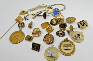 Vintage Service Award Pin & Charm LOT 10K 12K Gold Filled Gruman Bell RR