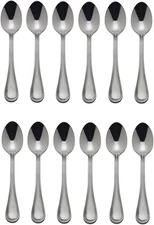 Beaded Antique 18/10 Stainless Steel 6 1/4" Teaspoon (Set of Twelve)