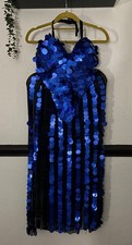 Black with Large Blue Sequin