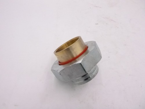 2" Dielectric Union Pipe Pressure Fitting FIP Brass x Zinc Coated Steel