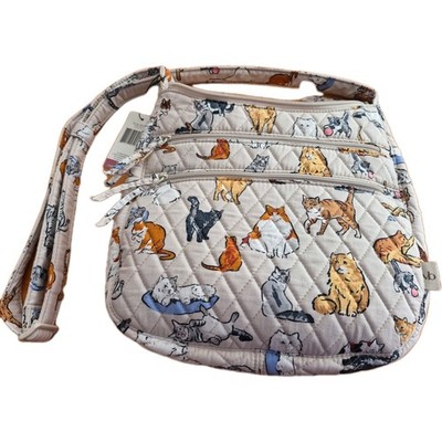 Vera Bradley Trio Zip Hipster Crossbody Bag  *NWT*  CATS LIFE