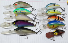 10 New & Used Crankbaits Strike King Norman Bomber Storm Wiggle Wart Divers MORE