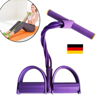 Verstellbares Widerstandsband mit Griffen, 6 Widerstandsstufen, Fitnessgerät für