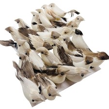 24 PCS Artificial Simulation Birds Fake Mini, Decorative Feather Model Crafts
