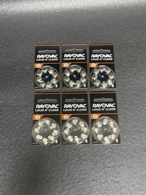 Rayovac Loud N  Clear Size 312 Hearing Aid Batteries  8pk  (Qty 6) Exp. 2027