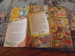 You'll Like Boston (Travel Brochure and Map)  1955 John Hynes Mayor