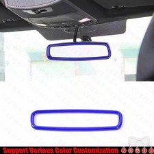 Para Ford F-150 2015-2020 Azul Brillante Consola Coche Espejo Retrovisor Marco Borde 1 PIEZA