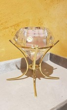 Vintage Bleikristall Kerzenwachshalter, Kerzenständer Gold-stil