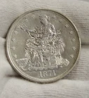 1874 S US Trade Dollar $1 AU (Polished,Chopmarks)