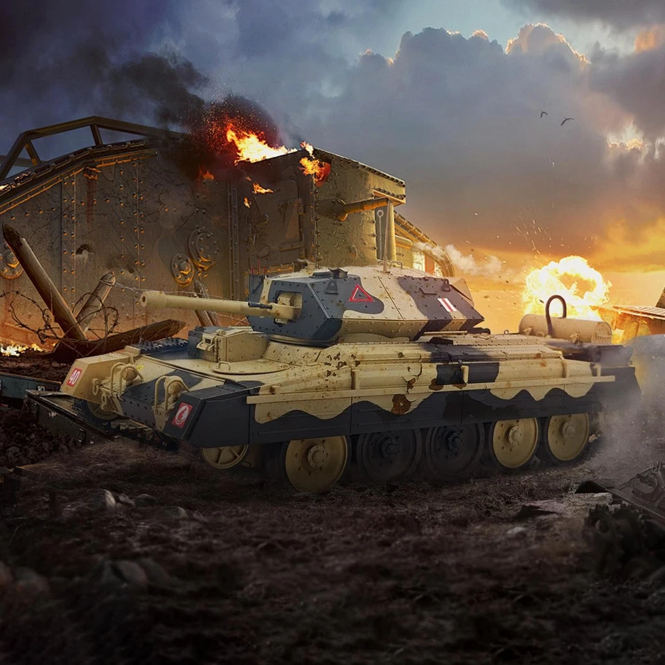 1/16 RC Military Tank CoolBank Crusader MK III Wireless Control Model RTR Light - Image 2 of 4