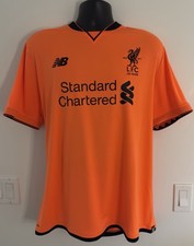 (2XL) BNWT Liverpool FC 2017/18 Third Jersey Shirt 17/18 3rd 125 Years Orange